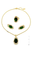 Picture of Beautiful Shaped Green South American 3 Pieces Jewelry Sets