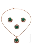 Picture of Gorgeous And Beautiful Rose Gold Plated Glass 3 Pieces Jewelry Sets