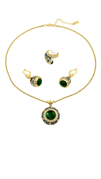 Picture of Gorgeous Gold Plated Crystal 3 Pieces Jewelry Sets