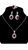Picture of Latest Brass Multi Stone 3 Pieces Jewelry Sets