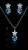 Picture of Popular Swarovski Element Sea Blue 2 Pieces Jewelry Sets