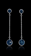 Picture of Wholesale Online Dark Blue Platinum Plated Drop & Dangle