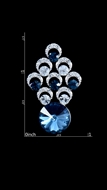 Picture of Online Platinum Plated Swarovski Element Drop & Dangle