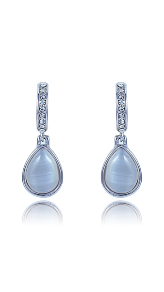 Picture of Cheapest Opal (Imitation) Platinum Plated Drop & Dangle