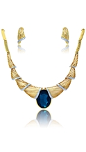 Show details for Diversified Dubai Style Dark Blue 2 Pieces Jewelry Sets