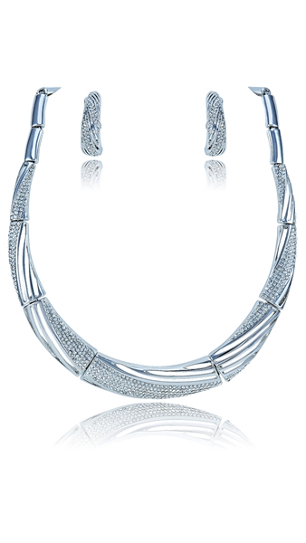 Picture of Comely Platinum Plated Zinc-Alloy 2 Pieces Jewelry Sets