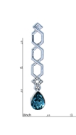 Picture of Online Dark Blue Small Drop & Dangle