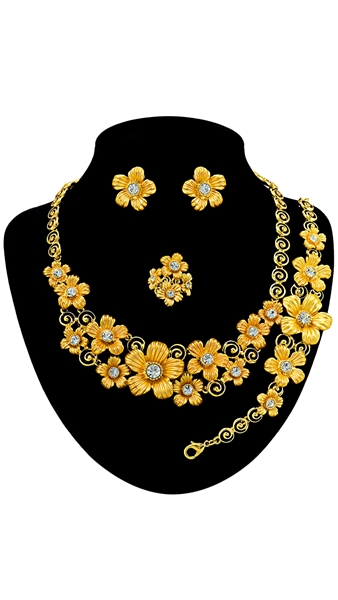 Picture of The Best Price Rhinestone Zinc-Alloy 4 Pieces Jewelry Sets