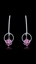 Show details for Modern Single Stone Pink Drop & Dangle