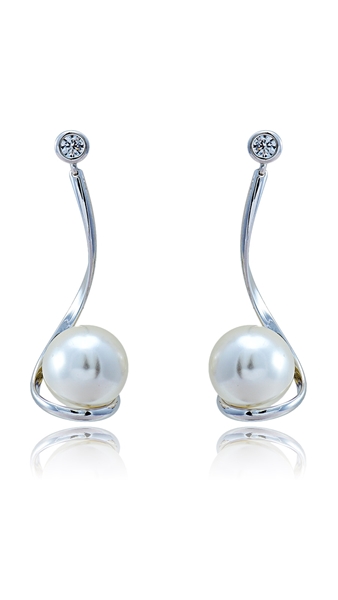 Picture of Touching And Meaningful Brass Venetian Pearl Drop & Dangle