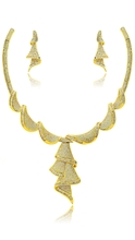 Show details for Unique Cubic Zirconia Dubai Style 2 Pieces Jewelry Sets