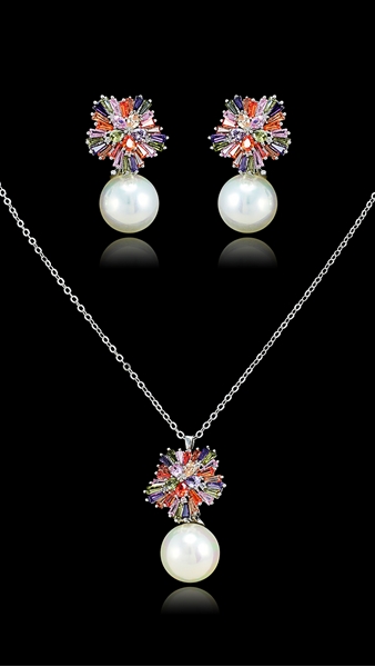 Picture of Top-A Luxury Cubic Zirconia 2 Pieces Jewelry Sets