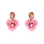 Picture of Touching Flowers & Plants Rose Gold Plated Stud 