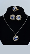Picture of Online Sunglasses Wholesale Brass Dark Blue 3 Pieces Jewelry Sets