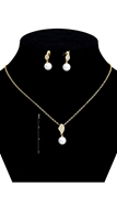 Picture of Top-A Gold Plated Cubic Zirconia 2 Pieces Jewelry Sets