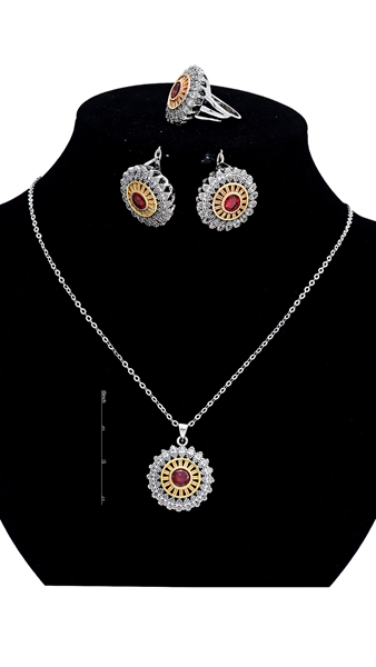 Picture of Fair Multi-Tone Plated Brass 3 Pieces Jewelry Sets