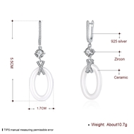 Picture of The Youthful And Fresh Style Of Platinum Plated White Drop & Dangle