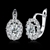 Picture of Good Performance Platinum Plated Green Huggies Earrings