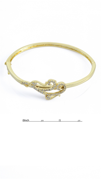 Picture of Lovely And Touching Brass Cubic Zirconia Bangles