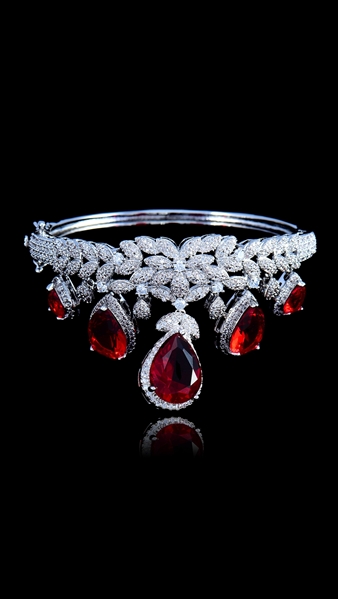 Picture of Romantic  Brass Stone Bangles