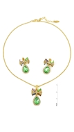 Picture of Trendy Design Green Crystal 2 Pieces Jewelry Sets