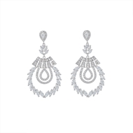 Picture of White Daily Dangle Earrings 1JJ042424E