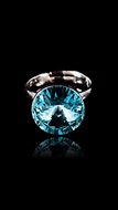Show details for Unique And Creative Sea Blue Single Stone Fashion Rings