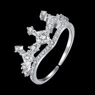 Picture of Believable White Platinum Plated Fashion Rings