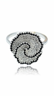 Picture of New Design Gunmetel Plated Cubic Zirconia Fashion Rings