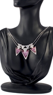 Picture of Enchanting Geometric Platinum Plated Collar 16 OR 18 Inches