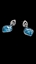 Show details for Best Sea Blue Platinum Plated Drop & Dangle