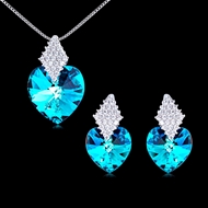 Picture of Heart Female Necklace And Earring Sets 2BL050490S