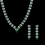 Picture of Cubic Zirconia Big Necklace And Earring Sets 1JJ050894S