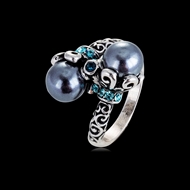 Picture of  Artificial Pearl Zinc Alloy Fashion Rings 2YJ053478R