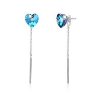 Picture of  Love & Heart Medium Dangle Earrings 3LK053691E