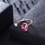 Picture of Simple Swarovski Element Fashion Rings 3LK053728R