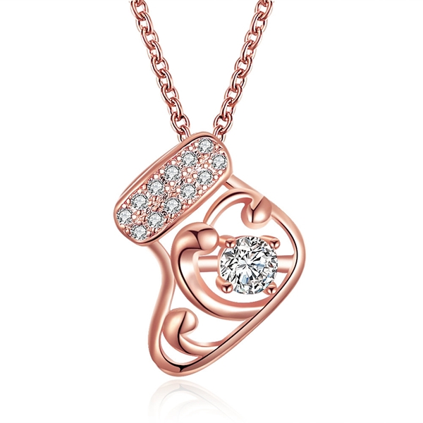 Picture of Small Cubic Zirconia Pendant Necklaces 3LK053768N