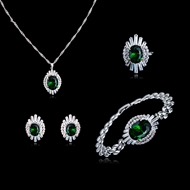 Picture of  Small Cubic Zirconia 4 Piece Jewelry Sets 3FF054561S