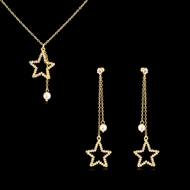 Picture of  Star Delicate Necklace And Earring Sets 3FF054591S