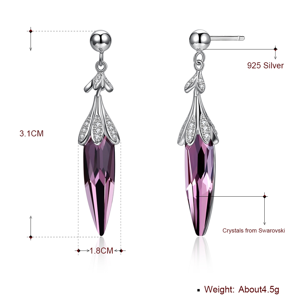 Inexpensive 925 Sterling Silver Casual Dangle Earrings from Reliable