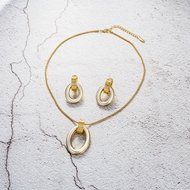 Picture of Pretty Small Gold Plated Necklace and Earring Set