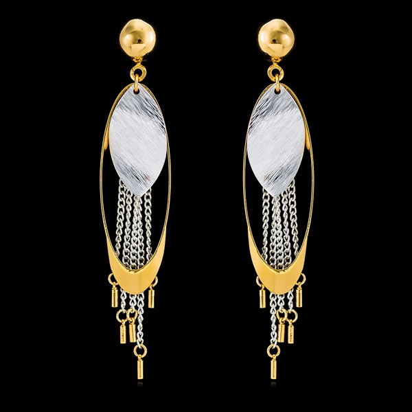 Picture of New Season Gold Plated Dubai Dangle Earrings with SGS/ISO Certification