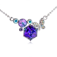 Picture of Great Value Platinum Plated Colorful Short Chain Necklace with No-Risk Refund