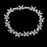 Picture of Featured White Cubic Zirconia Tennis Bracelet with Full Guarantee