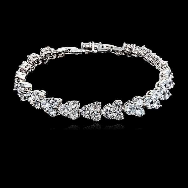 Picture of Bulk Platinum Plated Copper or Brass Tennis Bracelet Exclusive Online