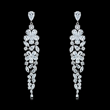 Show details for Wholesale Platinum Plated White Drop & Dangle Earrings with Speedy Delivery