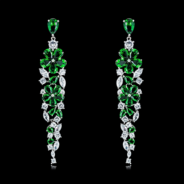Picture of Luxury Green Drop & Dangle Earrings with Worldwide Shipping