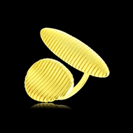 Picture of Impressive Gold Plated Big Adjustable Ring with Low MOQ
