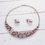 Show details for Charming Red Copper or Brass Necklace and Earring Set As a Gift