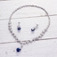 Show details for New Cubic Zirconia Blue Necklace and Earring Set